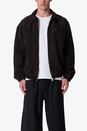 Collared Cinch jacket - Washed Black