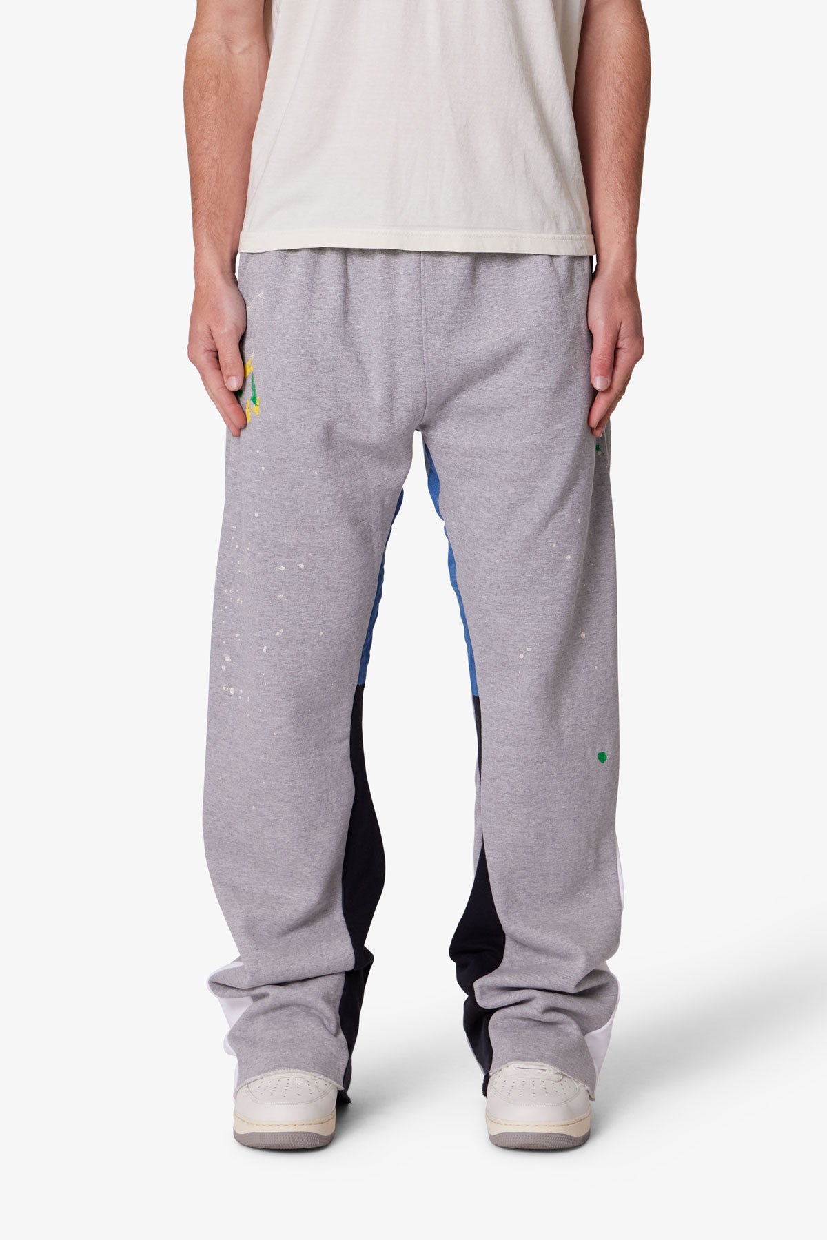 Contrast Bootcut Sweatpants - Grey