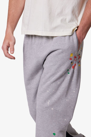 Contrast Bootcut Sweatpants - Grey