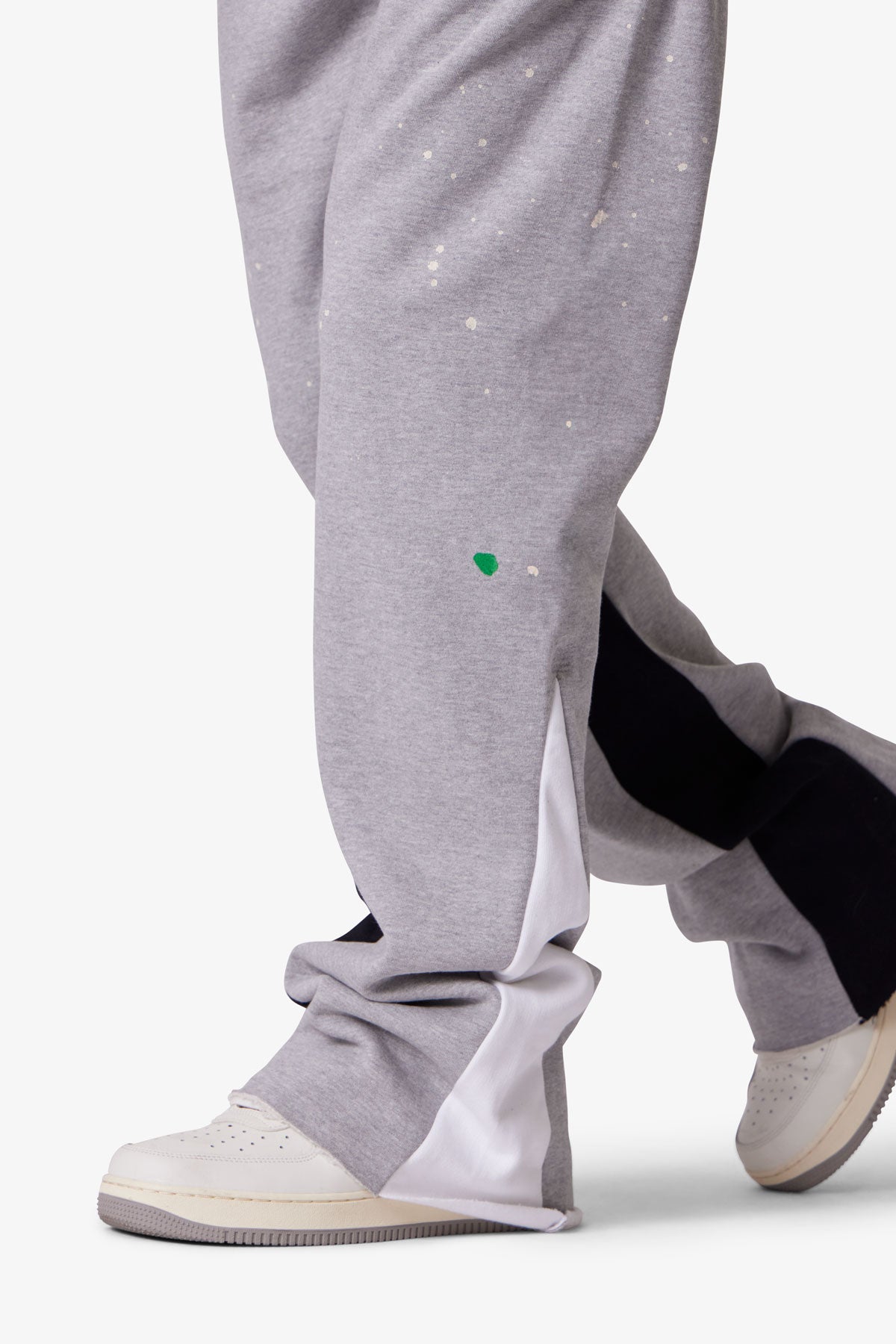 Contrast Bootcut Sweatpants - Grey