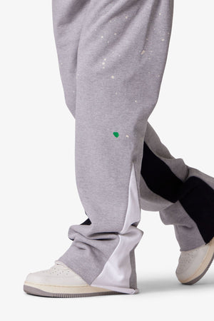 Contrast Bootcut Sweatpants - Grey