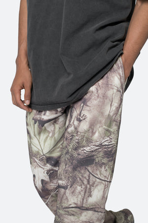 Contrast Bootcut Sweatpants - Hunter Camo