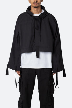 Cropped Strappy Jacket - Black