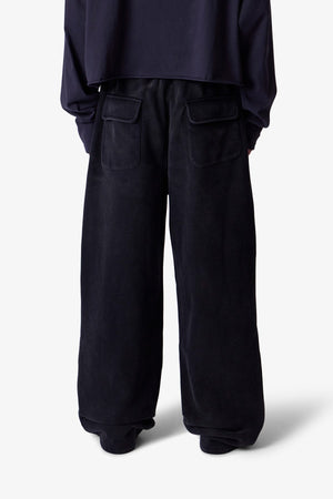 Cross Seamed Sweatpants - Washed Black