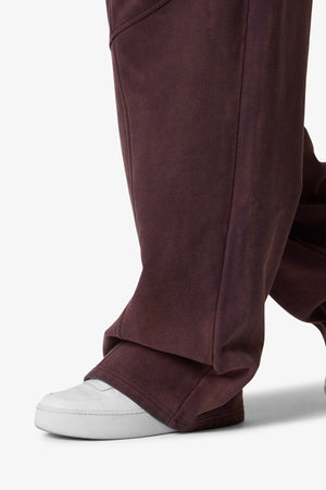 Cross Seamed Sweatpants - Washed Brown
