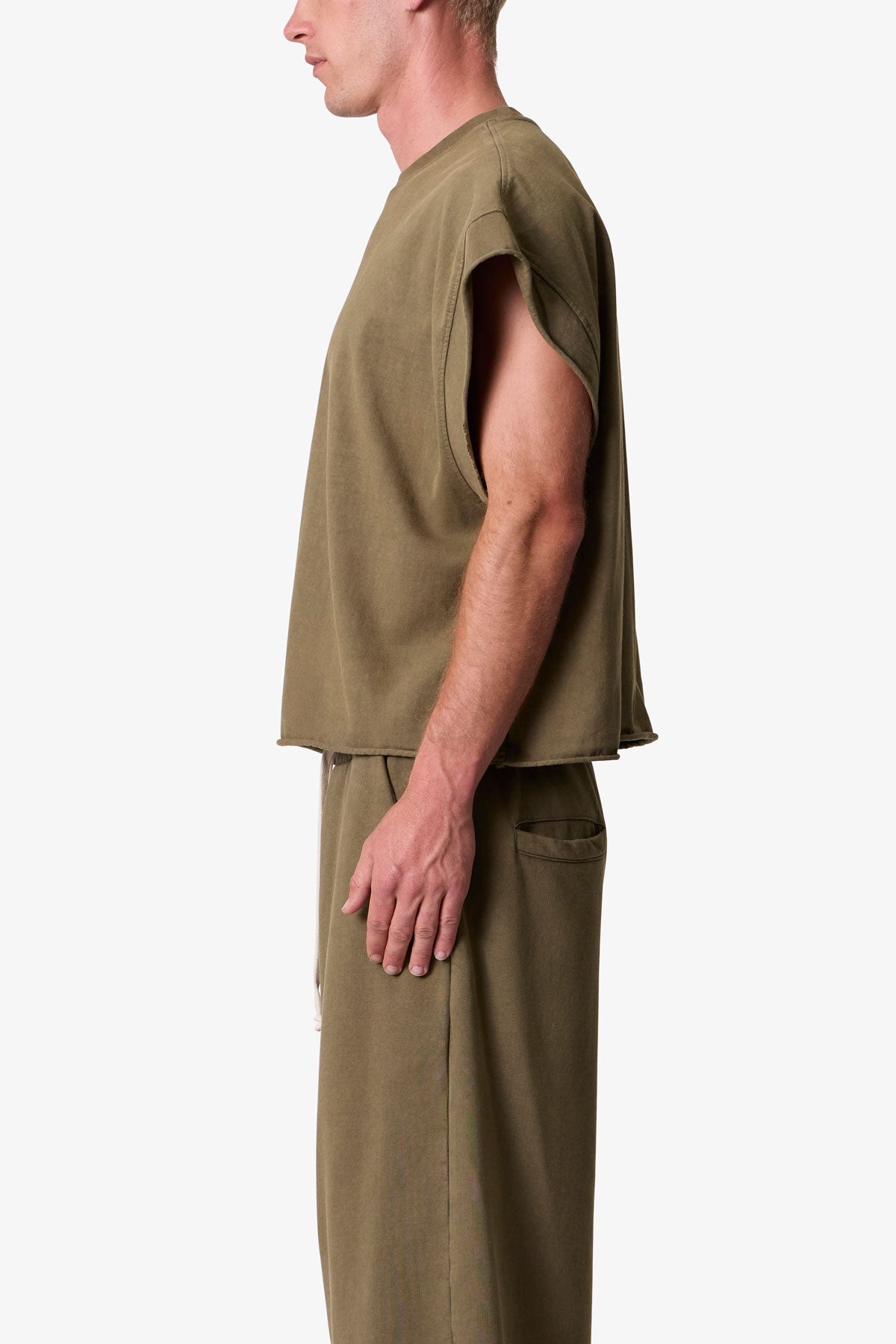 Cut Off Tee - Olive