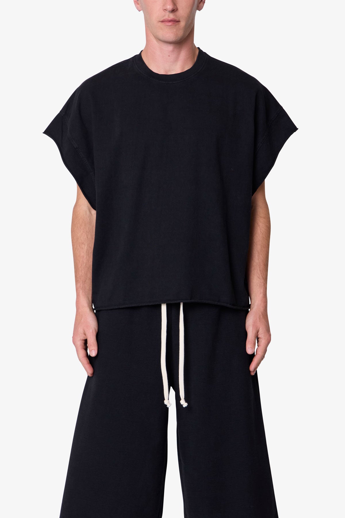 Cut Off Tee - Washed Black