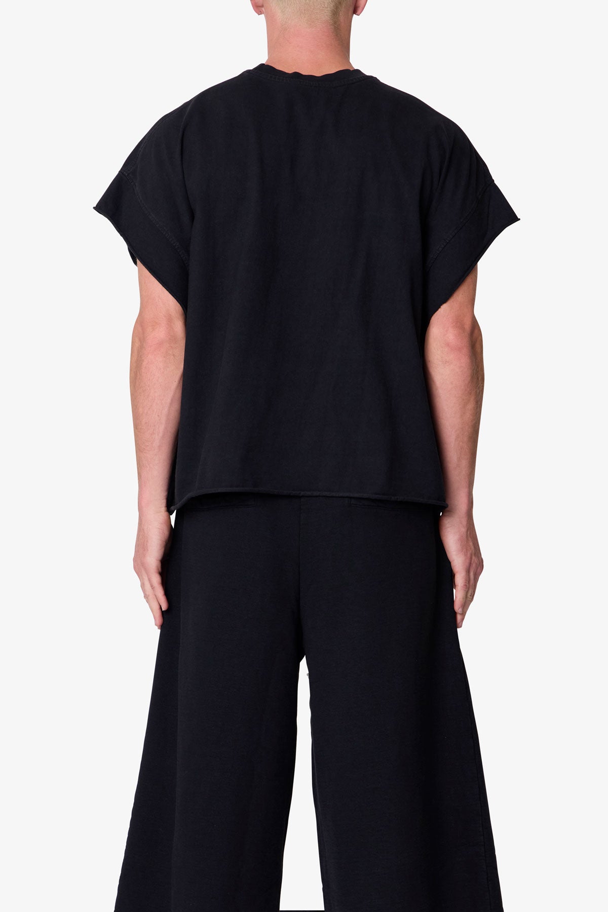 Cut Off Tee - Washed Black