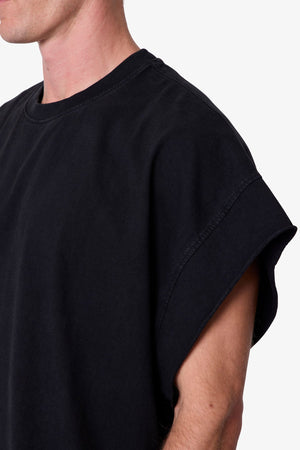 Cut Off Tee - Washed Black