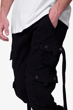 D152 Cargo Straight Denim - Black