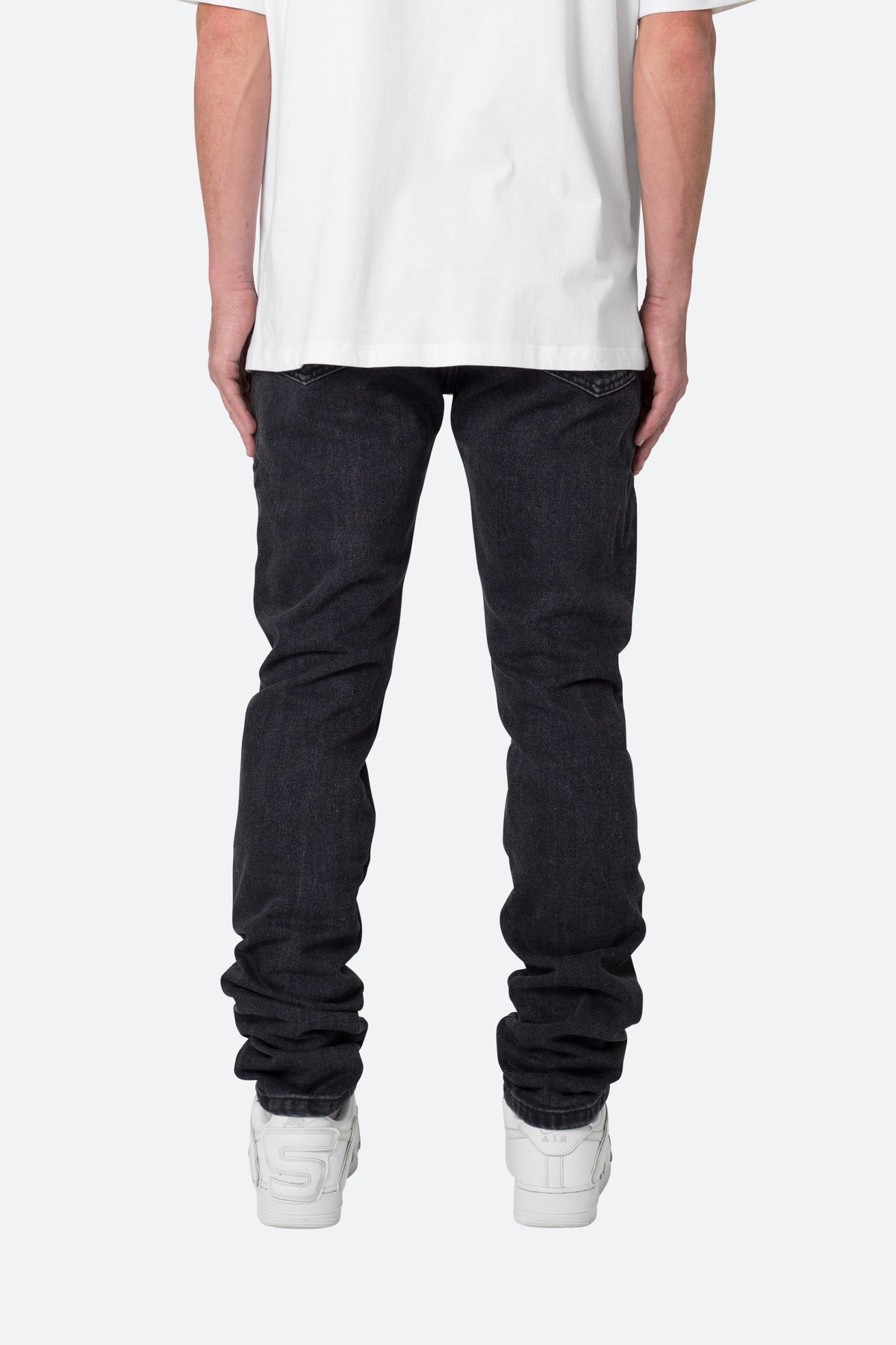 D184 Skeleton Straight Denim - Black/White