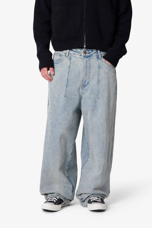 Darted Baggy Denim - Blue