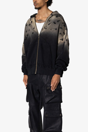 Destroyed Hoodie - Vintage Black