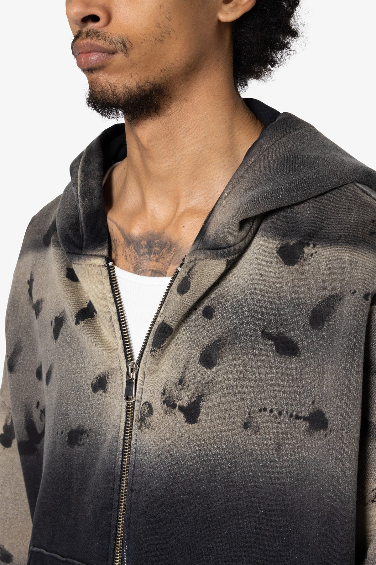 Destroyed Hoodie - Vintage Black