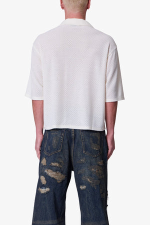 Diamond Knit Shirt - Off White