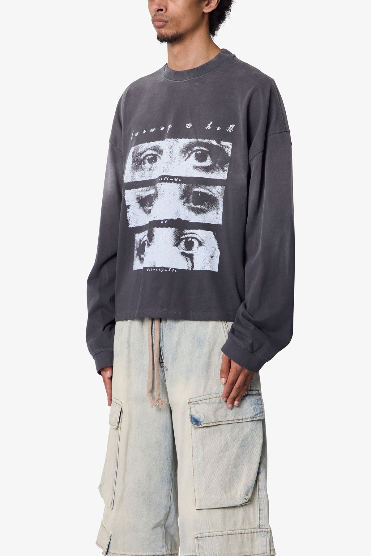 Doorway L/S Tee - Washed Black