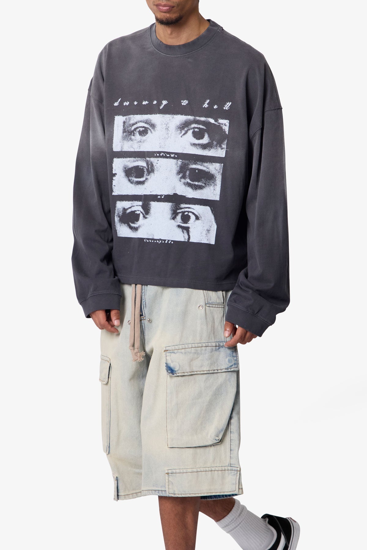 Doorway L/S Tee - Washed Black