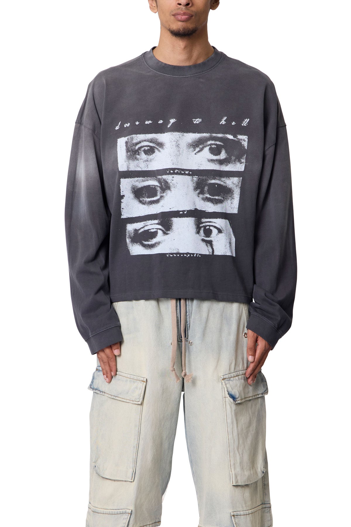 Doorway L/S Tee - Washed Black