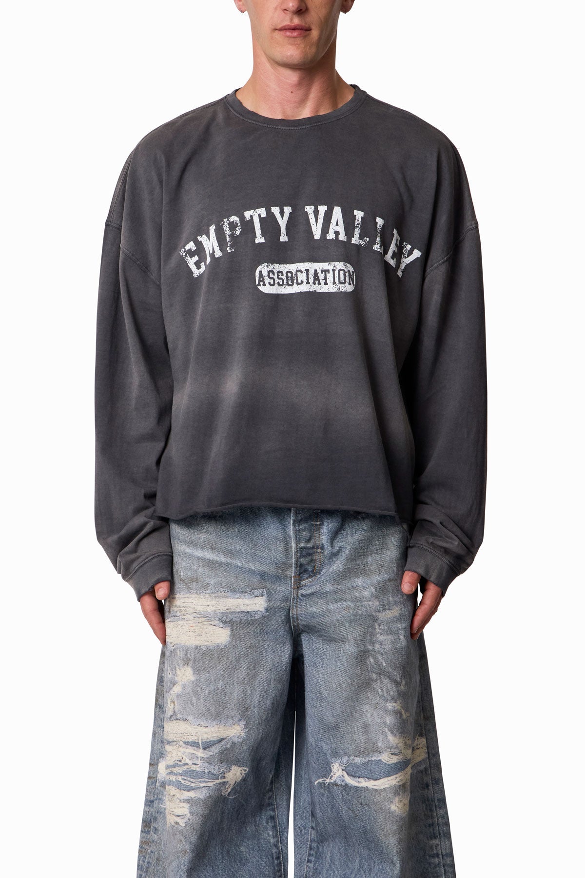 Empty Valley L/S Tee - Washed Black
