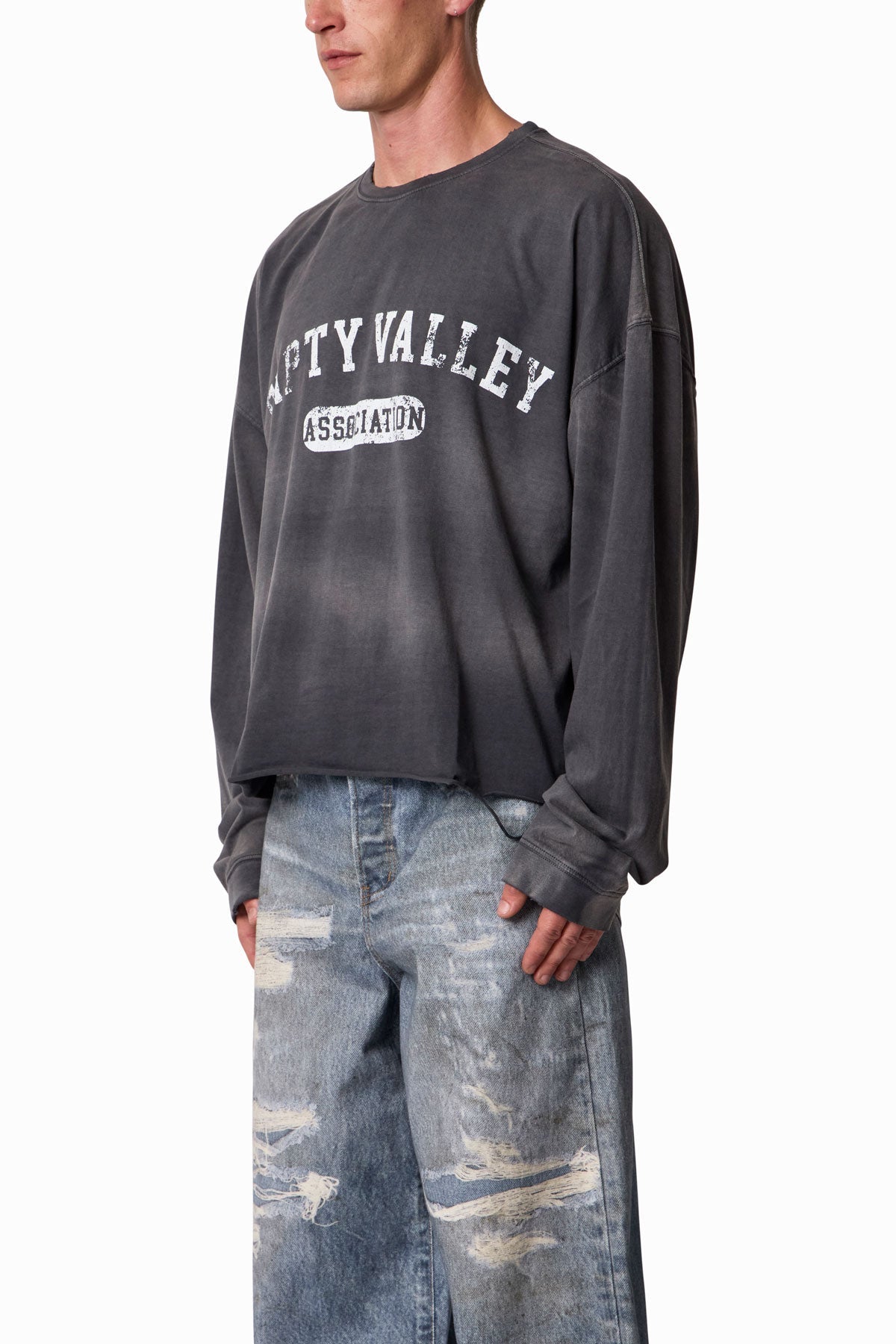 Empty Valley L/S Tee - Washed Black