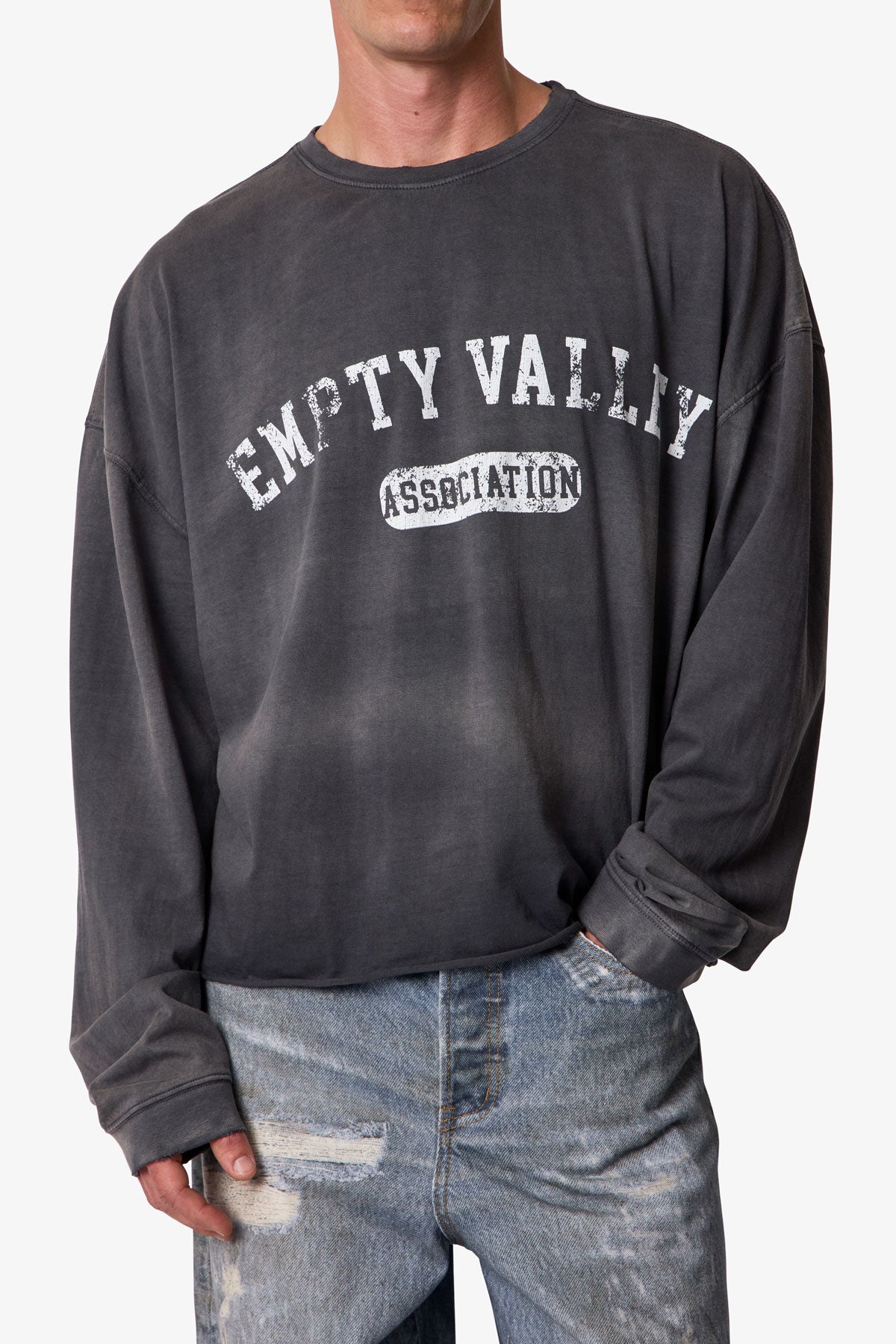 Empty Valley L/S Tee - Washed Black