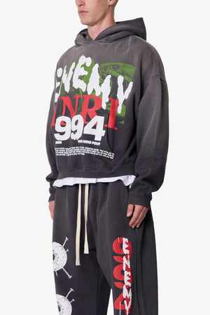 Enemy Hoodie - Washed Black