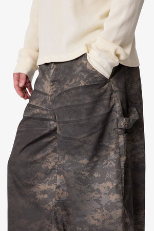 Extra Long Overdyed Cargo Shorts - Digi Camo