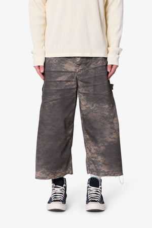 Extra Long Overdyed Cargo Shorts - Digi Camo