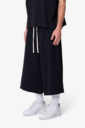 Extra Long Sweatshorts - Washed Black