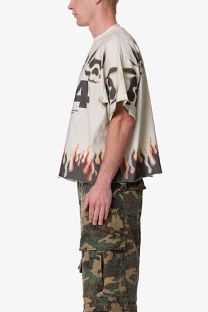 Flame Skull Tee - Off White
