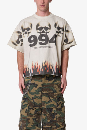 Flame Skull Tee - Off White