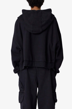 Full Zip Hoodie - Washed Black