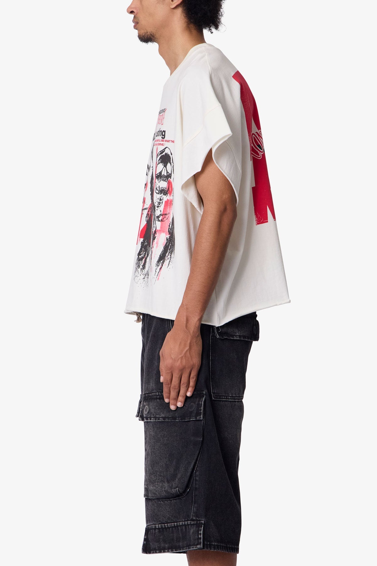 Grim Cutoff Tee - Off White