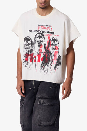 Grim Cutoff Tee - Off White