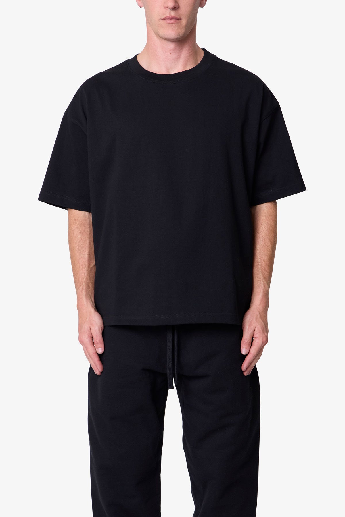 Heavy Basic Boxy Tee - Black