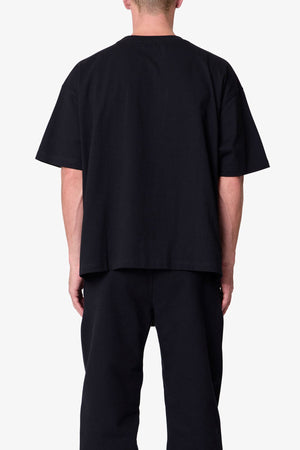 Heavy Basic Boxy Tee - Black