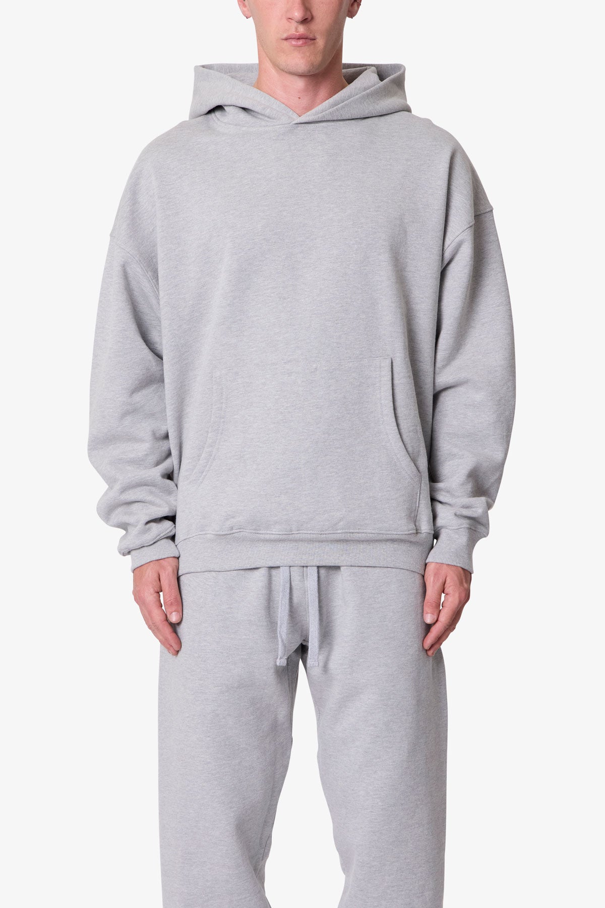 Heavy Basic Hoodie - Marled Grey