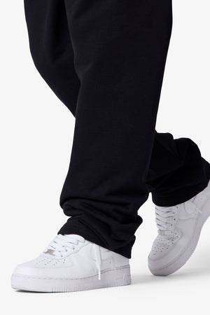 Heavy Basic Relaxed Sweatpants - Black
