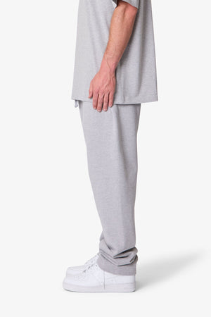 Heavy Basic Relaxed Sweatpants - Marled Grey