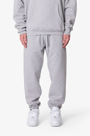 Heavy Basic Sweatpants - Marled Grey