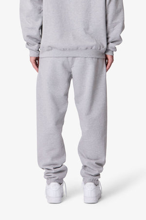 Heavy Basic Sweatpants - Marled Grey