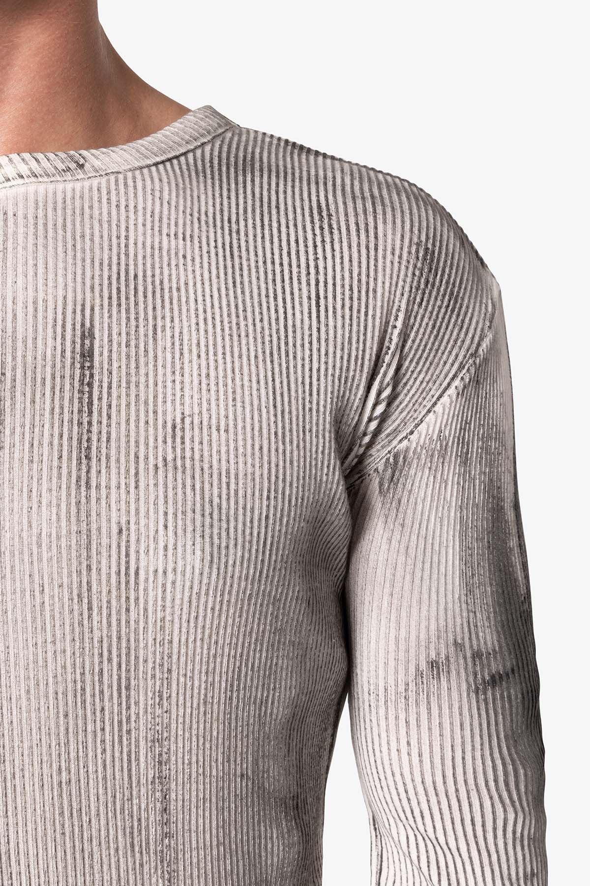 Heavy Knit Washed L/S Tee - Grey