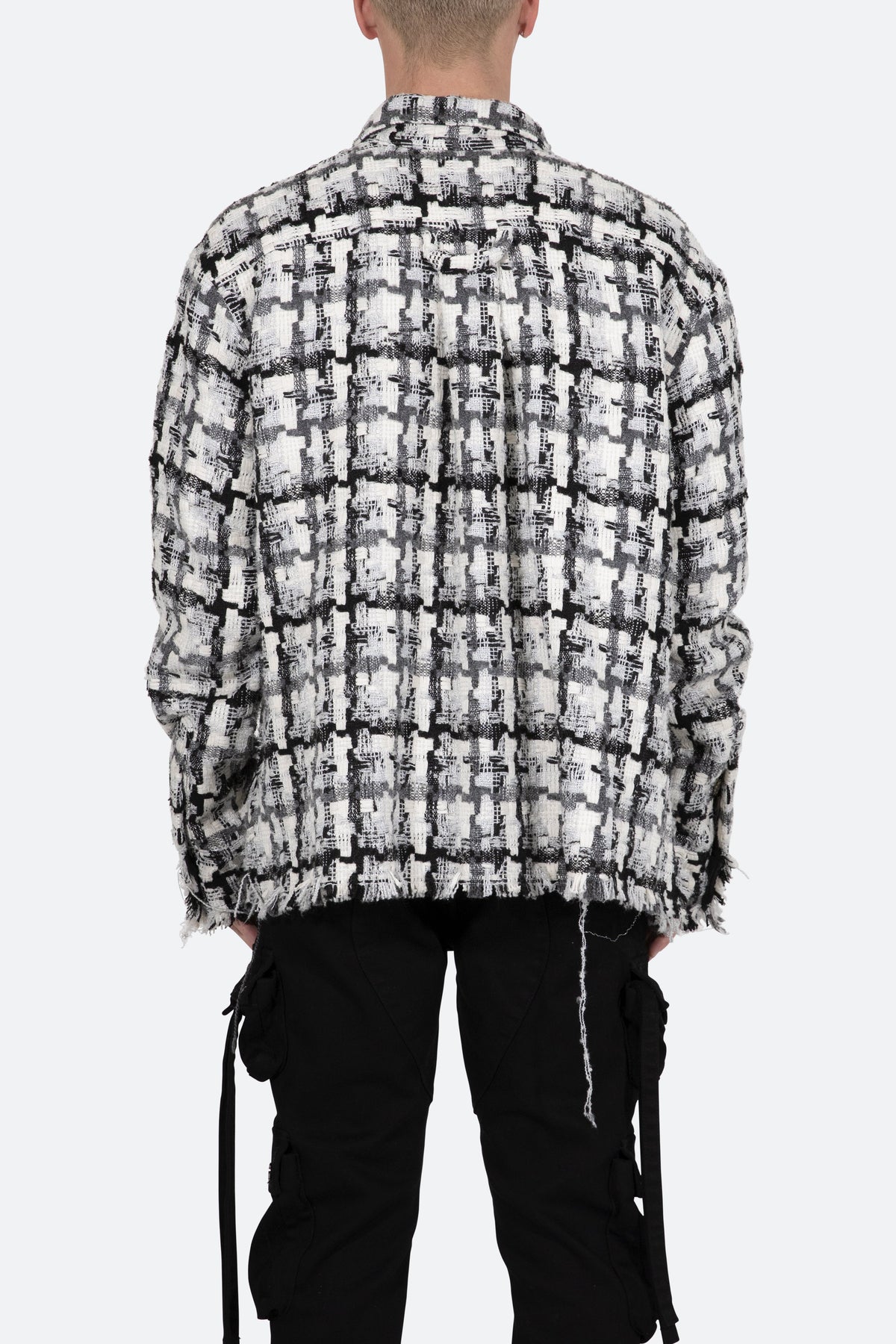 Heavyweight Raw Edge Flannel - Grey/White