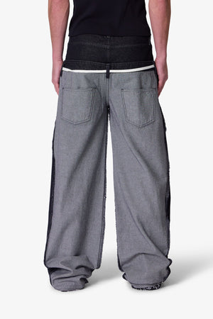 Inside Out Slip off Denim - Washed Black