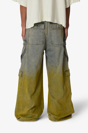 K13 Rave Double Cargo Pants - Blue/Yellow