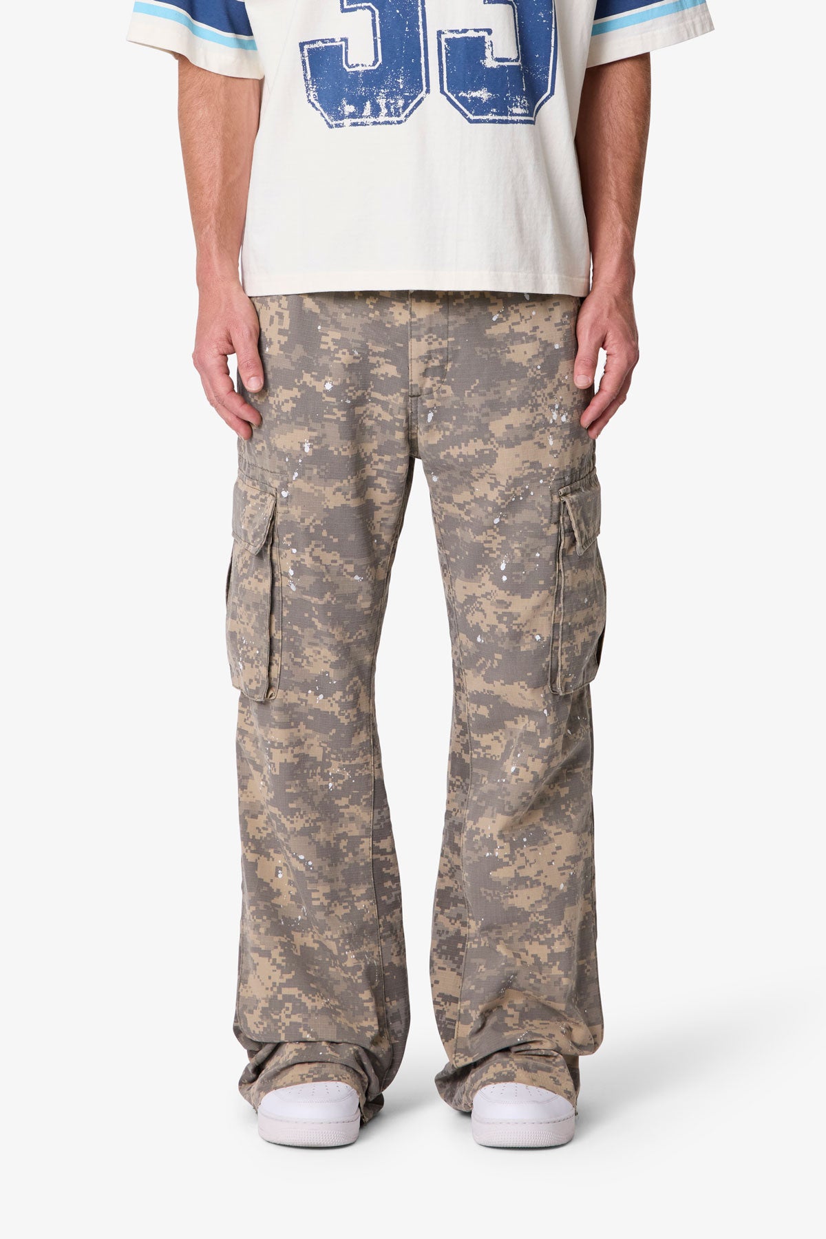 Kick Flare Cargo Pants - Digi Camo
