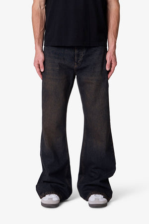 Kick Flare Denim - Washed Brown
