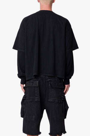 Layered Thermal L/S Tee - Vintage Black