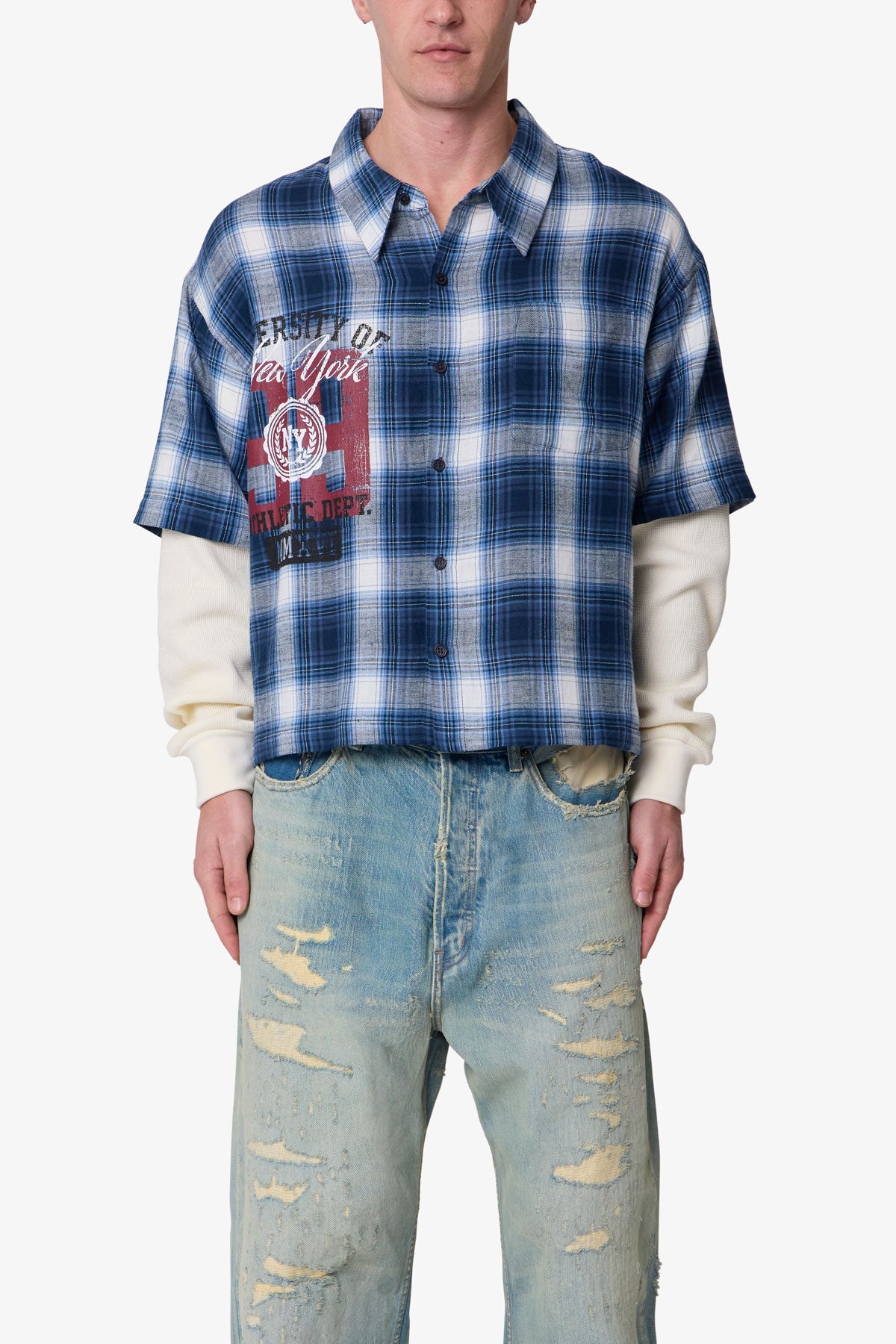Layered Thermal S/S Shirt - Blue