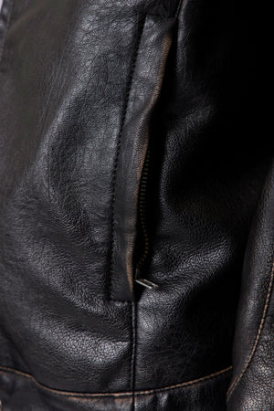 Leather Moto Jacket - Black